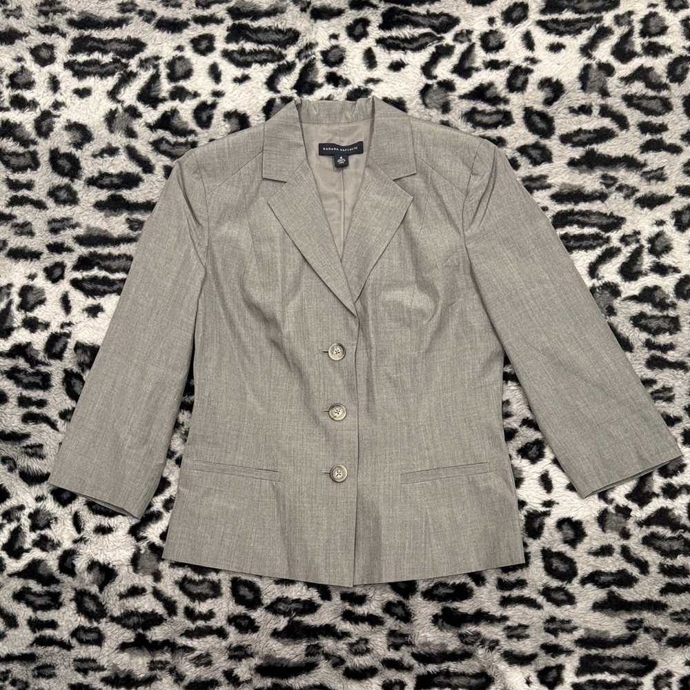 Banana Republic Women's Gray Suit Jacket - Picture 1 of 6